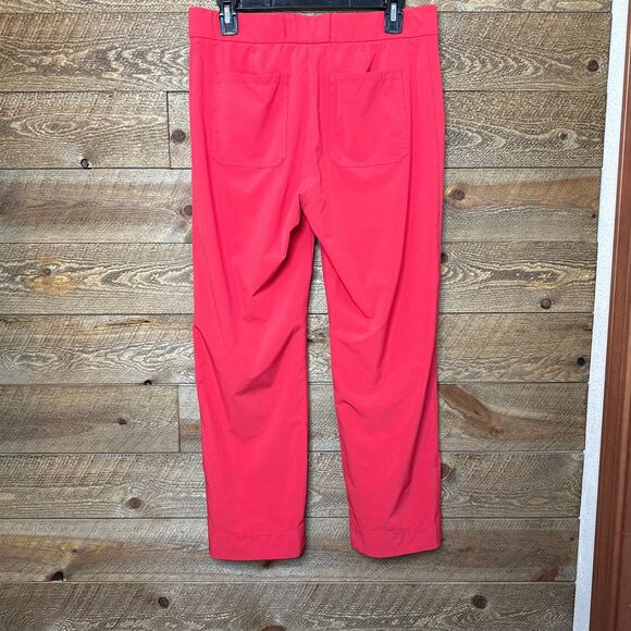 Athleta Tribeca Utility Crop Pants Red Stretch Size 6 - Picture 5 of 9